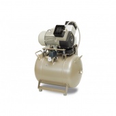 EKOM DK50 2V/50/M - безмасляный компрессор для 2-x стоматологических установок без кожуха, с осушителем, с ресивером 50 л | EKOM (Словакия)